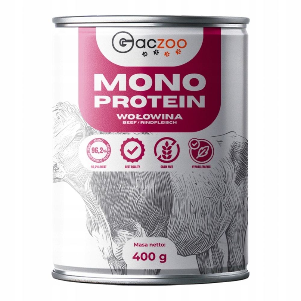 Gaczoo MONO Protein karma mokra dla psa Wołowina 400g